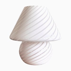 Lámpara de mesa hongo de cristal de Murano, años 70