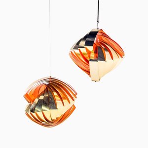 Lampada Konkylie di Louis Weisdorf per Lyfa, 1960, set di 2