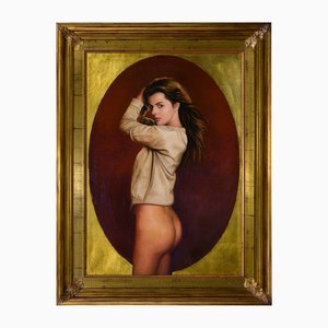 Massimiliano De Winter, Natascha, Oil on Canvas, 1980s, Framed
