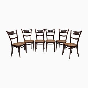 Vintage Neapolitan Beech Chairs by Sautto & Liberale for Thonet, 1930, Set of 6