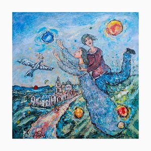 Yvan Philmer, The Morning of Energies, XXI secolo, Olio e acrilico su tela