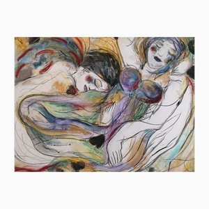 Emilie Teillaud, Mes bras pour te reposer, 21° secolo, Pastello e acrilico