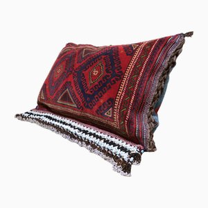 Vintage Afghan Nomad Rug Seat Cushion Cover, 1970s