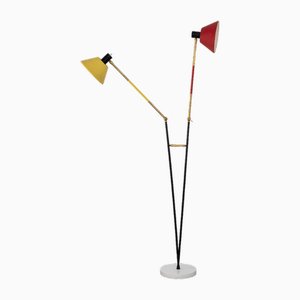 Vintage Italian Brass Floor Lamp from Stilux Milano, 1950s