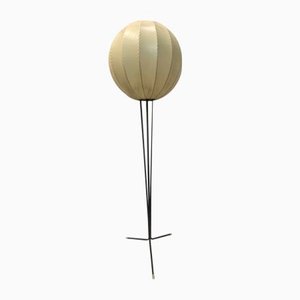 Mid-Century Tripod Cocoon Floor Lamp attributed to Goldkant Leuchten, 1950s