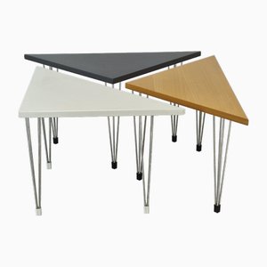 Tavoli Triangle di Pin-Age, Danimarca, anni '80, set di 3