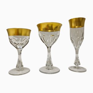 Set de Verres en Cristal et Or Pur par Barthmann, Set de 36