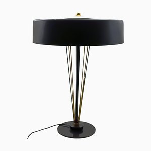 Tischlampe aus Messing & Lackiertem Metall von Oscar Torlasco, Italien, 1960er