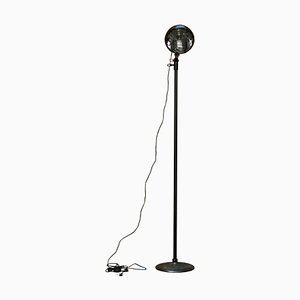 Industrielle Stehlampe aus schwarzem Metall, Italien, 1980er