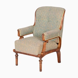 Biedermeier Sessel aus Nussholz, Fichte & Buche, Tschechisch, 1830er