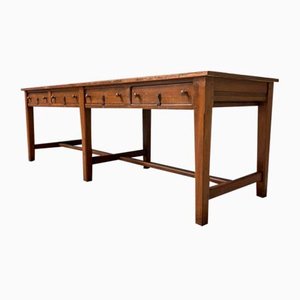 Large Drapery Fabric Table, 1880s