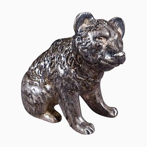 Cast of Sitting Bear in Sterling Silver, 1930s