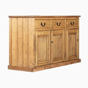 Cassettiera grande in legno di pino e quercia, XIX secolo, metà XIX secolo