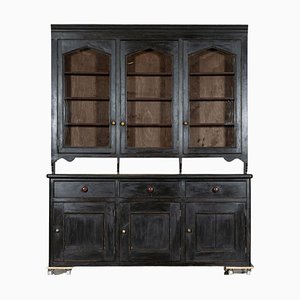 Cassettiera grande in legno di pino smaltato ebanizzato, Regno Unito, metà XIX secolo