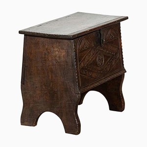 18th Century Irish Oak Bible Box Coffer Stool