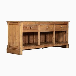 Large 19th Century English Pine Shop Counter, 1870s