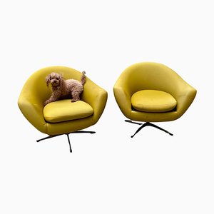 Set of Swivel Armchairs by Eric Carl Klote for Overman MFG, 1960s