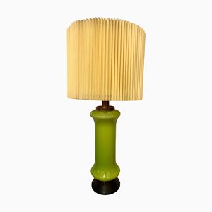 Table Lamp with Green Glass by Gae Aulenti for Stilnovo, 1960s