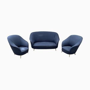 Armchairs and Sofa from Isa Bergamo, 1950s, Set of 3