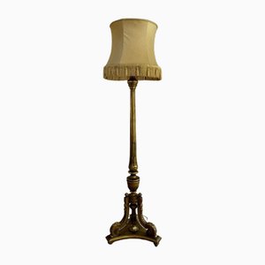 Victorian French Carved Gilded Standard Lamp, 1860s