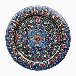 Hand Carved Tulip Design Copper Tray