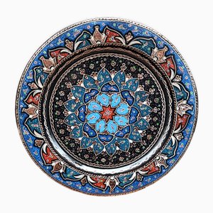Hand Carved Flower Design Welcome Desk Tray