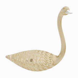 Mid-Century Modern Murano Blown Glass Swan by Licio Zanetti, 1950