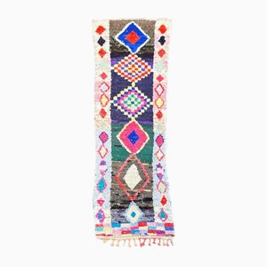 Vintage Handwoven Runner Cotton Berber Rug, 1980s