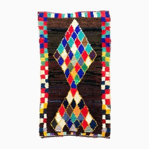 Tappeto vintage Boucherouite in cotone, Marocco, anni '80