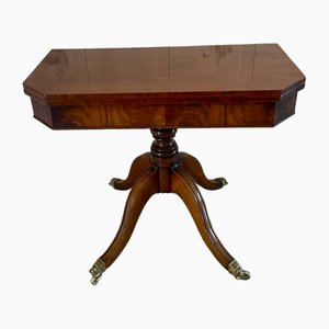 Antique Regency Figured Mahogany Tea/Console Table, 1830s