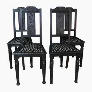 Art Nouveau Dining Room Chairs, Germany, 1910, Set of 4