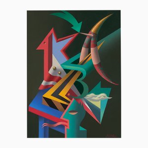 Juris Dimiters, Il sogno di una stella, 2013, Olio su cartone