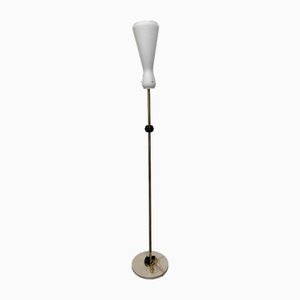 Lampadaire en Laiton et Verre