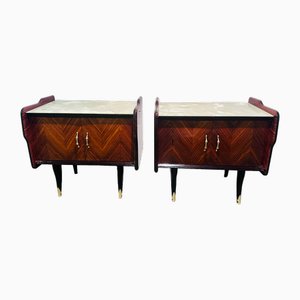 Rosewood Bedside Tables, Set of 2