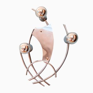 Large Vintage Wall Light in Chrome Metal, 1970s
