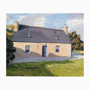 Omar Logang, La Maison de Bretagne, Oil on Canvas, 21st Century