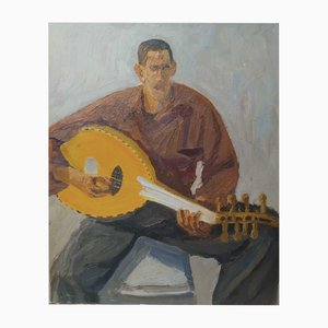 Omar Logang, Il musicista, Olio su tela, XXI secolo