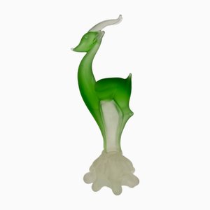 Art Deco Bambi Figur aus satiniertem Muranoglas von Archimede Seguso für Seguso Vetri D'arte, Italien, 1940er