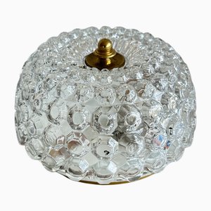 Hollywood Regency Glass Flush Mount Ceiling Lamp by Helena Tynell for Glashütte Limburg, 1960s