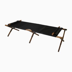 Vintage English Military Field Cot Daybed, 1940s