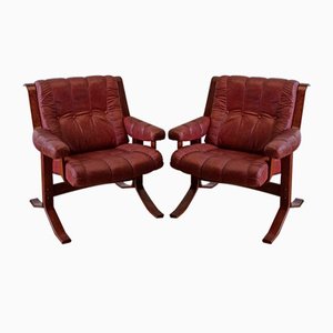 Skandinavische Sessel von Ekornes, 1970er, 2er Set