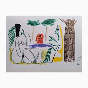 Pablo Picasso, The Artist with His Nude Models, Original Photolithograph IV, 1962