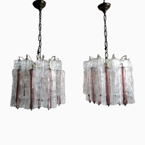 Bark Hanging Lights by Toni Zuccheri for Venini, 1970s, Set of 2