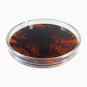 Vassoio in finta tartaruga, Italia, anni '80