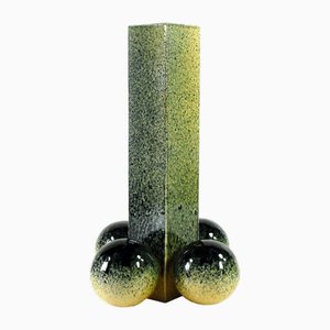 Vintage Vase aus glasierter Keramik, 1980er