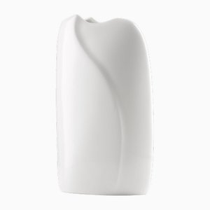 Vaso minimalista in porcellana bianca di Arabia Finland, anni '80