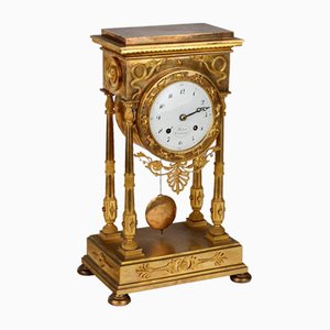 Tischuhr aus vergoldeter Bronze von Robert & Courvoisier