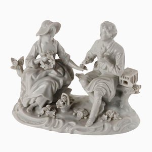 Antique German Sculpture White Rudolstadt in Porcelain