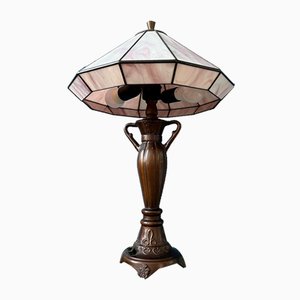 Art Deco Stained Glass Table Lamp