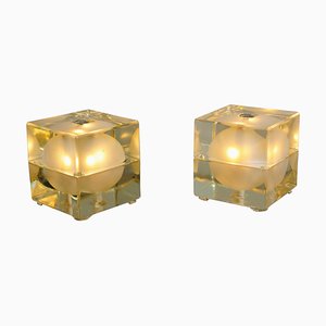 Lampes de Table Cubosfera attribuées à Alsessandro Mendini, Italie, 1958, Set de 2